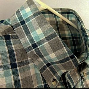 Jos A. Bank Plaid Long Sleeve Shirt L